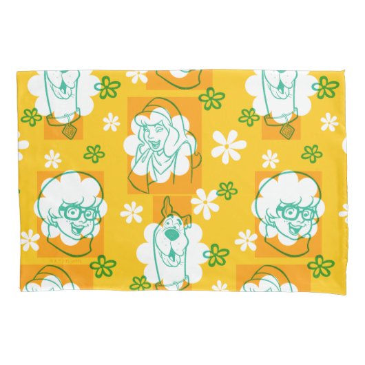 Scooby-Doo | Karakter Floral Patroon Kussensloop (Voorkant)
