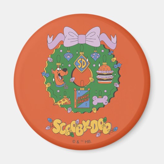 Scooby-Doo Kerst Snack Krans Grafiek Magneet (Voorkant)