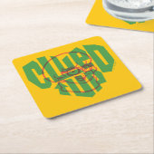 Scooby-Doo | klittenband Vierkante Kartonnen Onderzetter (Schuin)