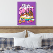 Scooby-doo "Life is Sweet" Canvas Afdruk (Insitu (Slaapkamer))