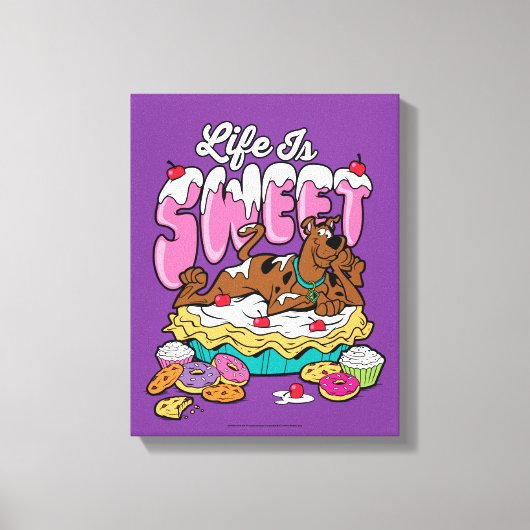 Scooby-doo "Life is Sweet" Canvas Afdruk (Voorkant)
