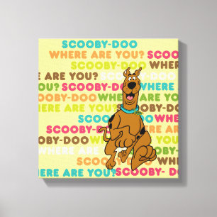 Scooby-Doo loopt "Waar ben je?" Canvas Afdruk
