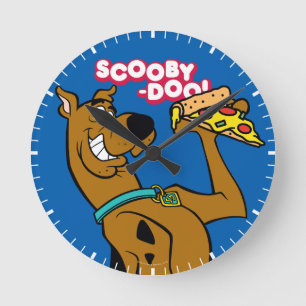 Scooby-doo met Pizza Slice Ronde Klok