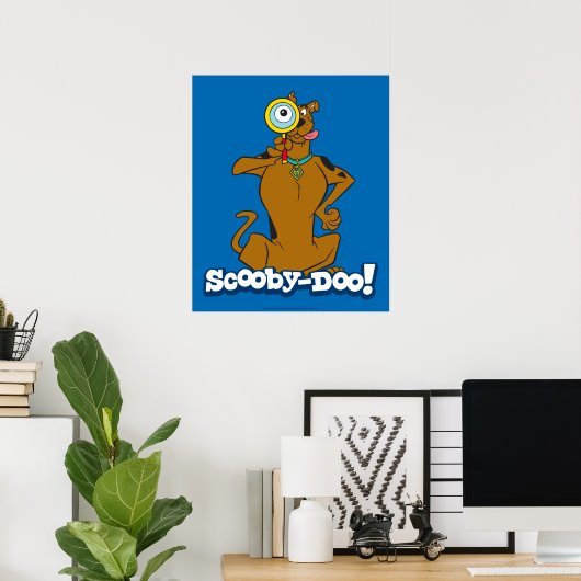 Scooby-Doo met vergrootglas Poster (Thuiskantoor)