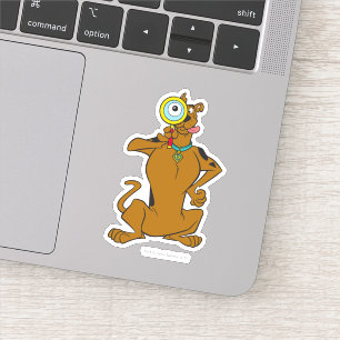 Scooby-doo met vergrootglas sticker