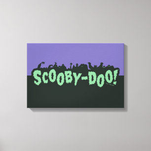 Scooby-Doo! Monster Silhouette Logo Canvas Afdruk
