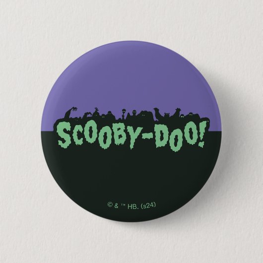 Scooby-Doo! Monster Silhouette Logo Ronde Button 5,7 Cm (Voorkant)