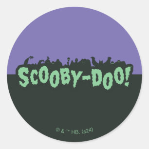 Scooby-Doo! Monster Silhouette Logo Ronde Sticker