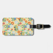 Scooby-Doo Mystery Machine Flower Pattern Bagagelabel (Voorkant horizontaal)