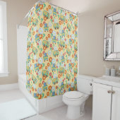 Scooby-Doo Mystery Machine Flower Pattern Douchegordijn (In situ)