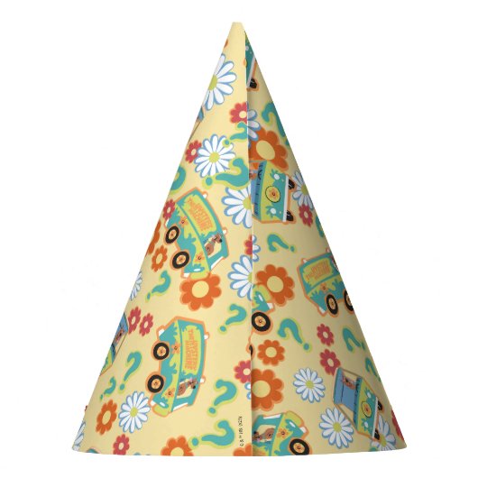 Scooby-Doo Mystery Machine Flower Pattern Feesthoedjes (Achterkant)