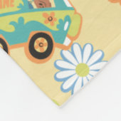 Scooby-Doo Mystery Machine Flower Pattern Fleece Deken (Hoek)