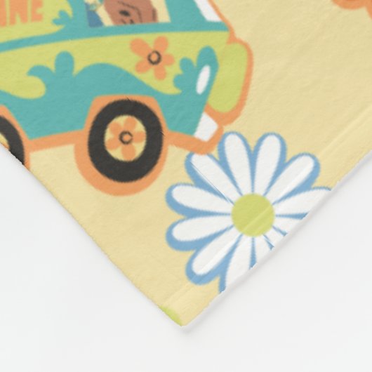 Scooby-Doo Mystery Machine Flower Pattern Fleece Deken (Hoek)
