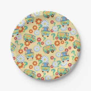 Scooby-Doo Mystery Machine Flower Pattern Papieren Bordje