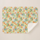 Scooby-Doo Mystery Machine Flower Pattern Sherpa Deken (Voorkant (horizontaal))