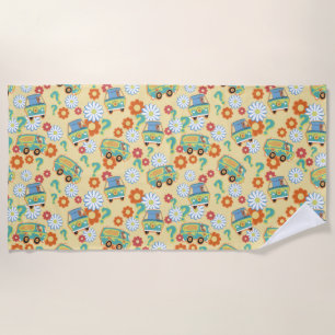 Scooby-Doo Mystery Machine Flower Pattern Strandlaken