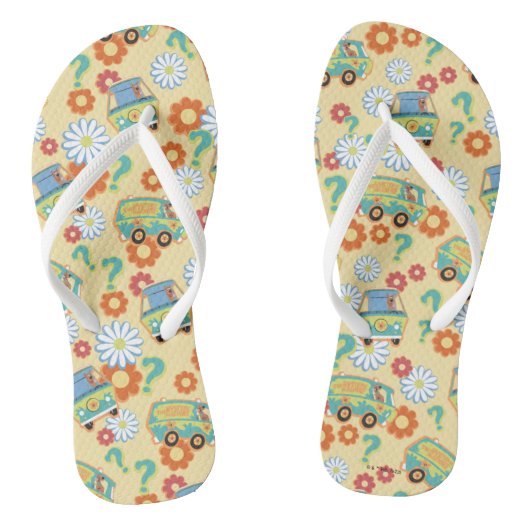 Scooby-Doo Mystery Machine Flower Pattern Teenslippers (Voetbed)