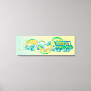 Scooby-Doo Mystery Machine "I Brake for Pizza" Canvas Afdruk