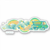 Scooby-Doo | Mystery Machine "I Brake for Pizza" Sticker (Voorkant)