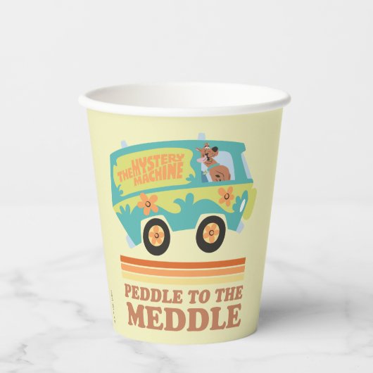 Scooby-Doo Mystery Machine "Peddle to the Meddle" Papieren Bekers (Voorkant)