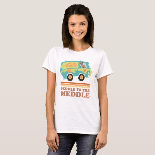 Scooby-Doo Mystery Machine "Peddle to the Meddle" T-shirt (Voorkant volledig)