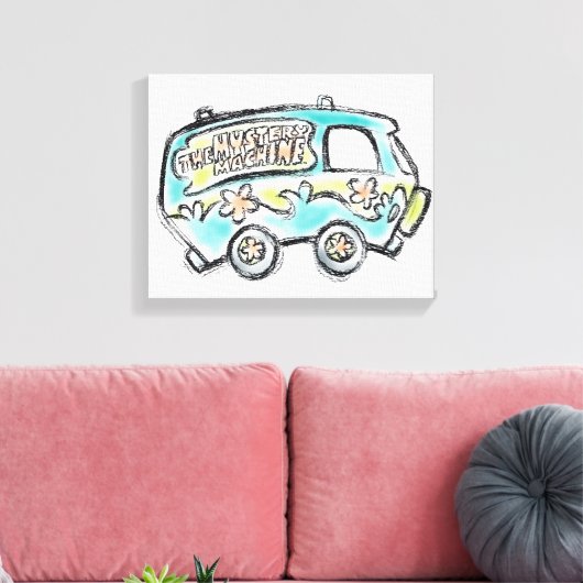 Scooby-Doo | Mystery Machine Sketch Canvas Afdruk (Insitu (Woonkamer))