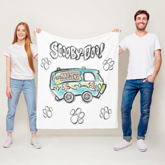 Scooby-Doo | Mystery Machine Sketch Fleece Deken (In situ)