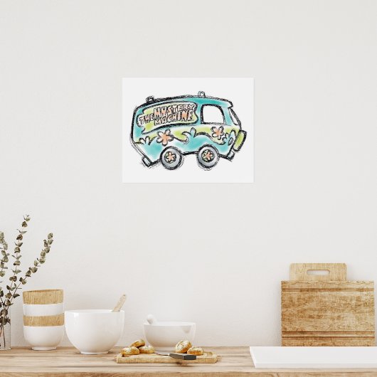 Scooby-Doo | Mystery Machine Sketch Poster (Keuken)