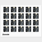 Scooby-Doo Noir Haunted Mansion Graphic Vierkante Sticker (Vel)