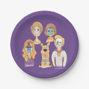 Scooby-Doo   Onze Halloween-maskers Papieren Bordje