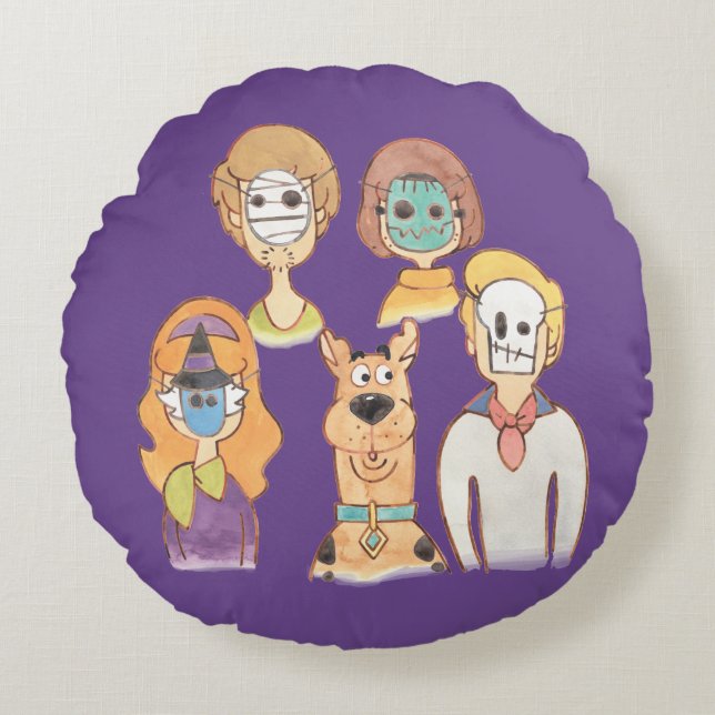 Scooby-Doo | Our Halloween Masks Rond Kussen (Voorkant)