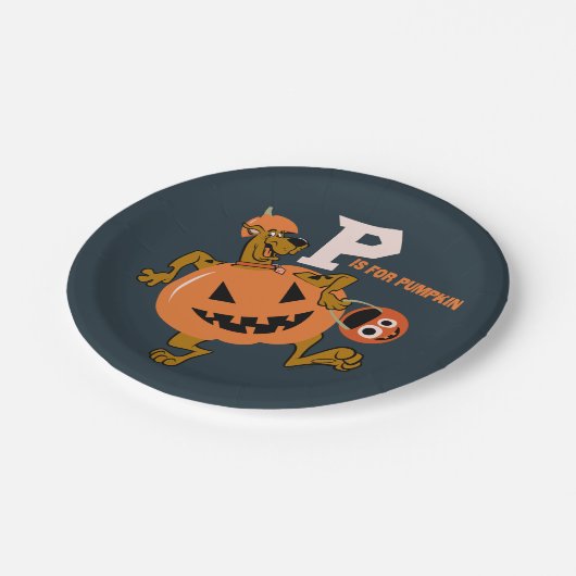 Scooby-Doo | P is voor pompoen Papieren Bordje (Gekanteld)