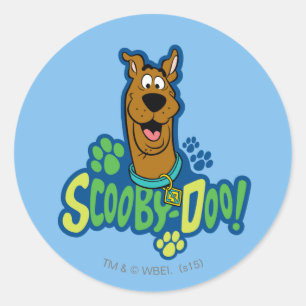 Scooby-Doo Paw Print Character Badge Ronde Sticker