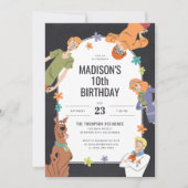 Scooby-Doo Personages Groovy Chalkboard Verjaardag Kaart (Voorkant)