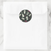 Scooby-Doo Punk gitaar en versterkerpatroon Ronde Sticker (Tas)