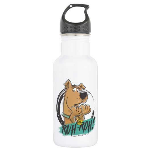 Scooby-Doo "Ruh Roh!" Marker Sketch Waterfles (Voorkant)