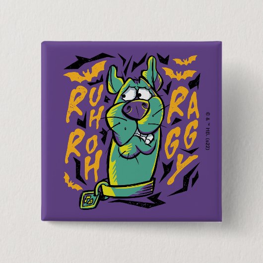 Scooby-Doo | Ruh Roh Raggy Vierkante Button 5,1 Cm (Voorkant)