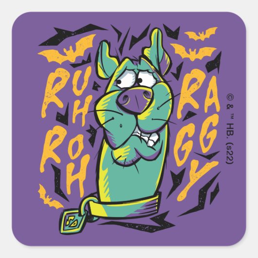 Scooby-Doo | Ruh Roh Raggy Vierkante Sticker (Voorkant)