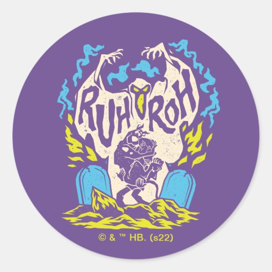 Scooby-Doo | Ruh Roh Scooby & Shaggy Ronde Sticker (Voorkant)