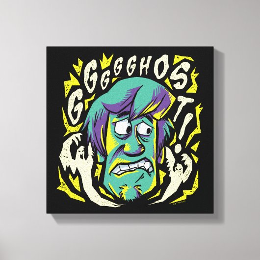 Scooby-Doo | Scared Shaggy Canvas Afdruk (Voorkant)