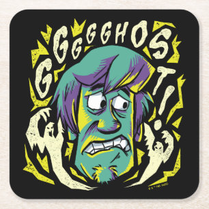 Scooby-Doo Scared Shaggy Vierkante Kartonnen Onderzetter