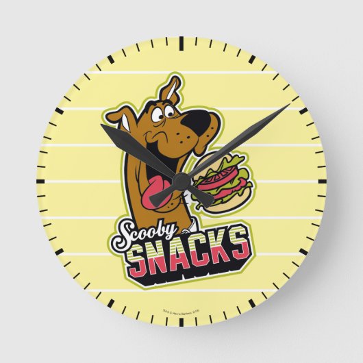 Scooby-Doo "Scooby Snacks" Logo Ronde Klok (Voorkant)