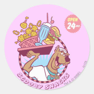 Scooby-Doo "Scooby Snacks" Ronde Sticker