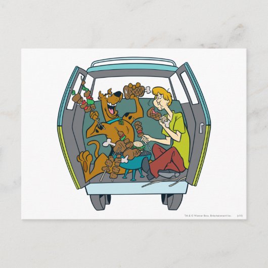 Scooby-Doo & Shaggy in Mystery Machine Briefkaart (Voorkant)