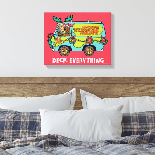 Scooby-Doo & Shaggy In The Holiday Mystery Machine Canvas Afdruk (Insitu (Slaapkamer))