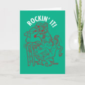 Scooby-Doo & Shaggy Rockin 'Round The Boom Feestdagen Kaart (Voorkant)