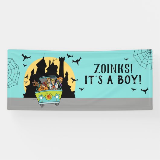 Scooby-Doo Spooktacular Halloween Baby shower Spandoek (Horizontaal)