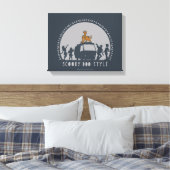 Scooby-Doo Style Tribal Van Silhouette Canvas Afdruk (Insitu (Slaapkamer))