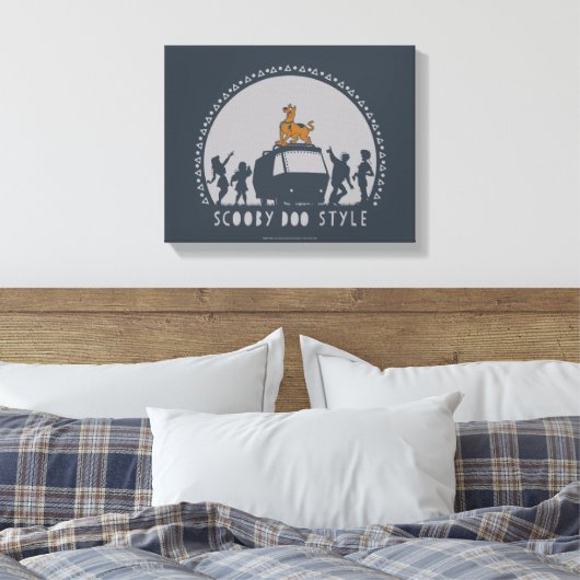 Scooby-Doo Style Tribal Van Silhouette Canvas Afdruk (Insitu (Slaapkamer))