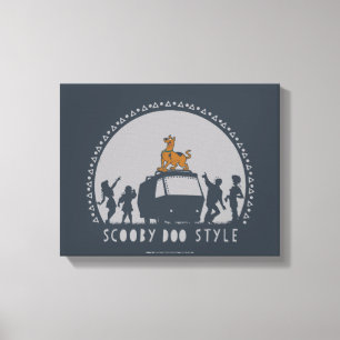 Scooby-Doo Style Tribal Van Silhouette Canvas Afdruk
